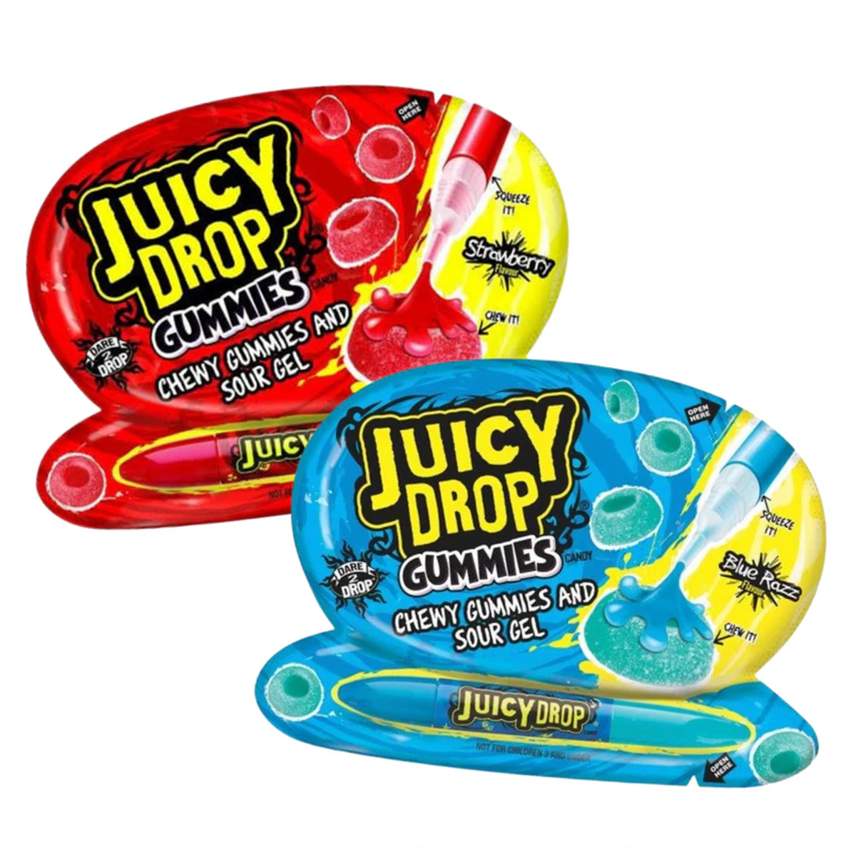 Juicy Drop Gummies And Sour Gel 57g Sugar Box 