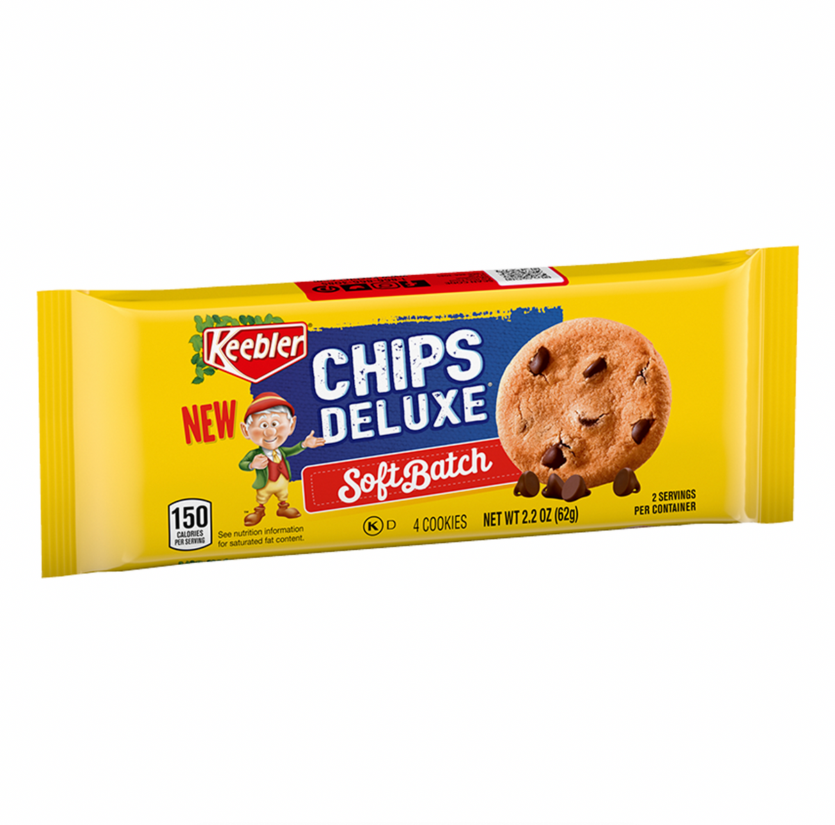 Keebler 4 Pack Choc Chip Soft Batch Cookies 62g | Sugar Box