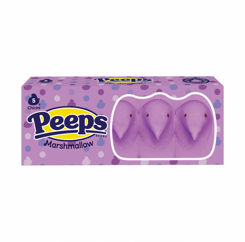 Peeps Lavender Chicks 5 Pack 42g - Sugar Box