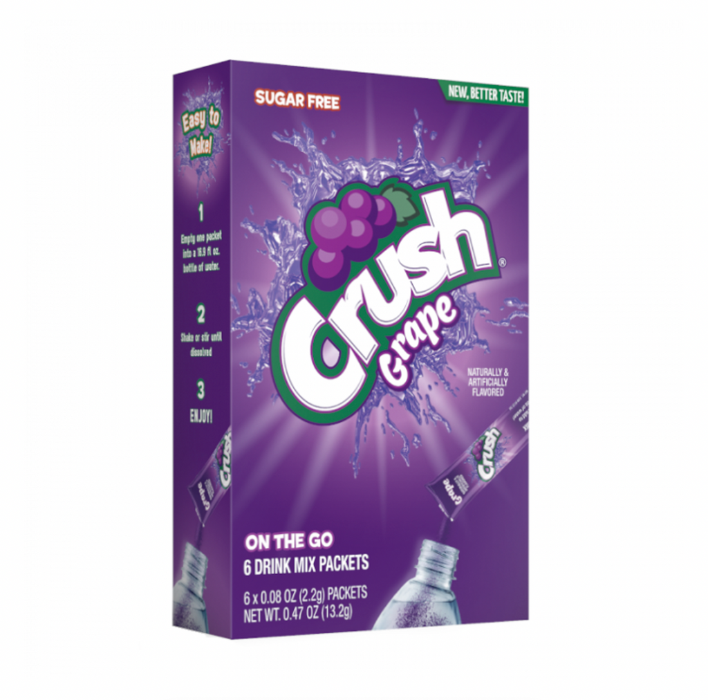 Crush Singles To Go Grape 6 Pack 18g - Sugar Box