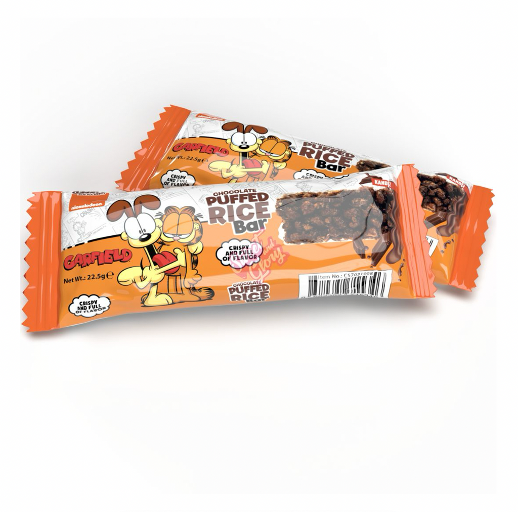 Nickelodeon Garfield Puffed Rice Bar Chocolate 22.5g - Sugar Box