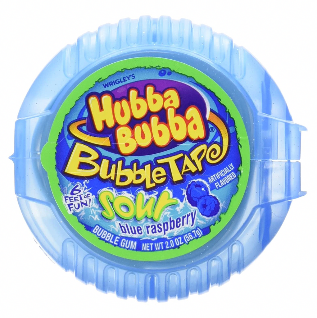 Hubba Bubba Bubble Tape Sour Blue Raspberry 56.7g - Sugar Box