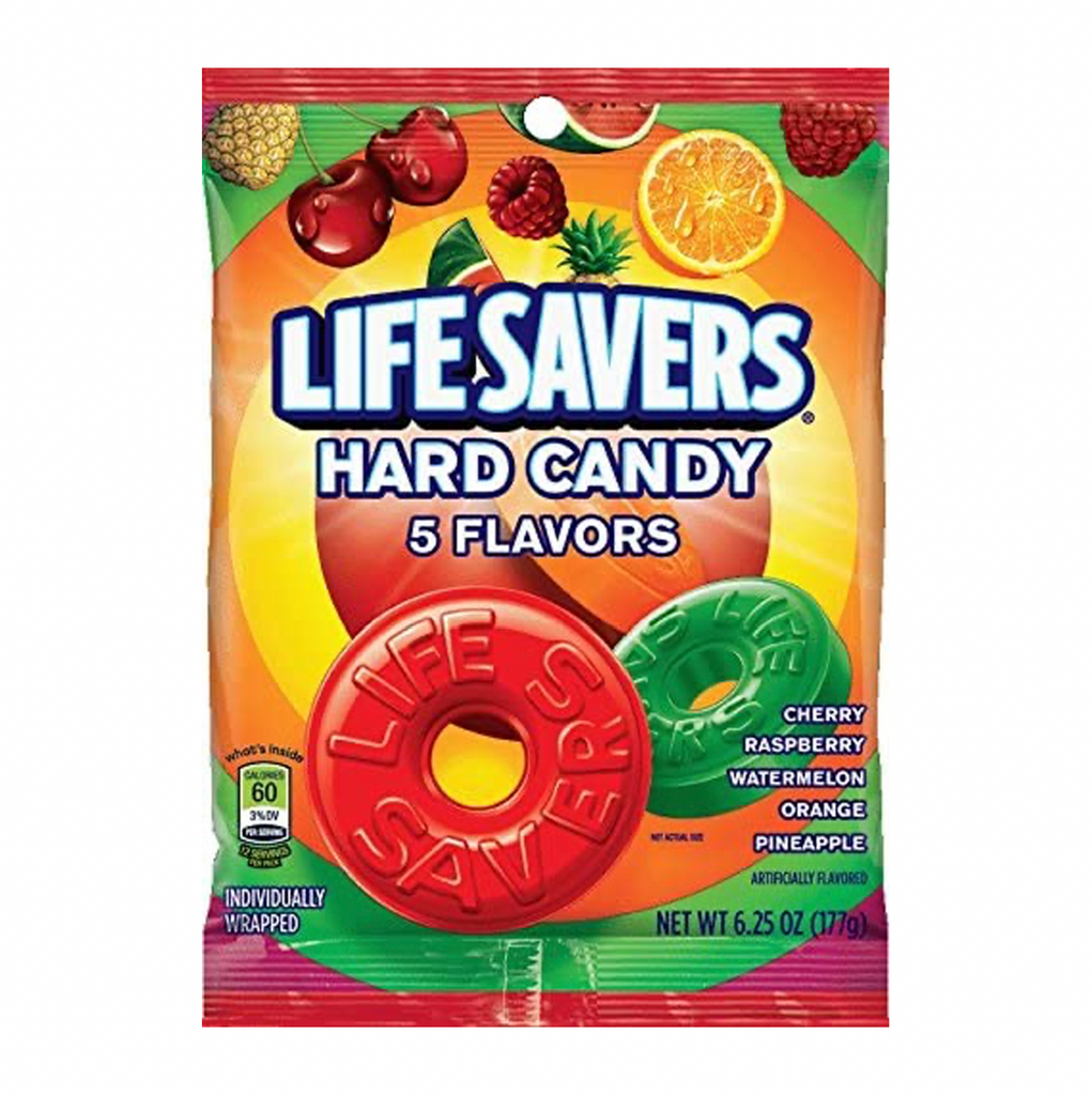 Lifesavers 5 Flavours Hard Candy Bag 177g - Sugar Box