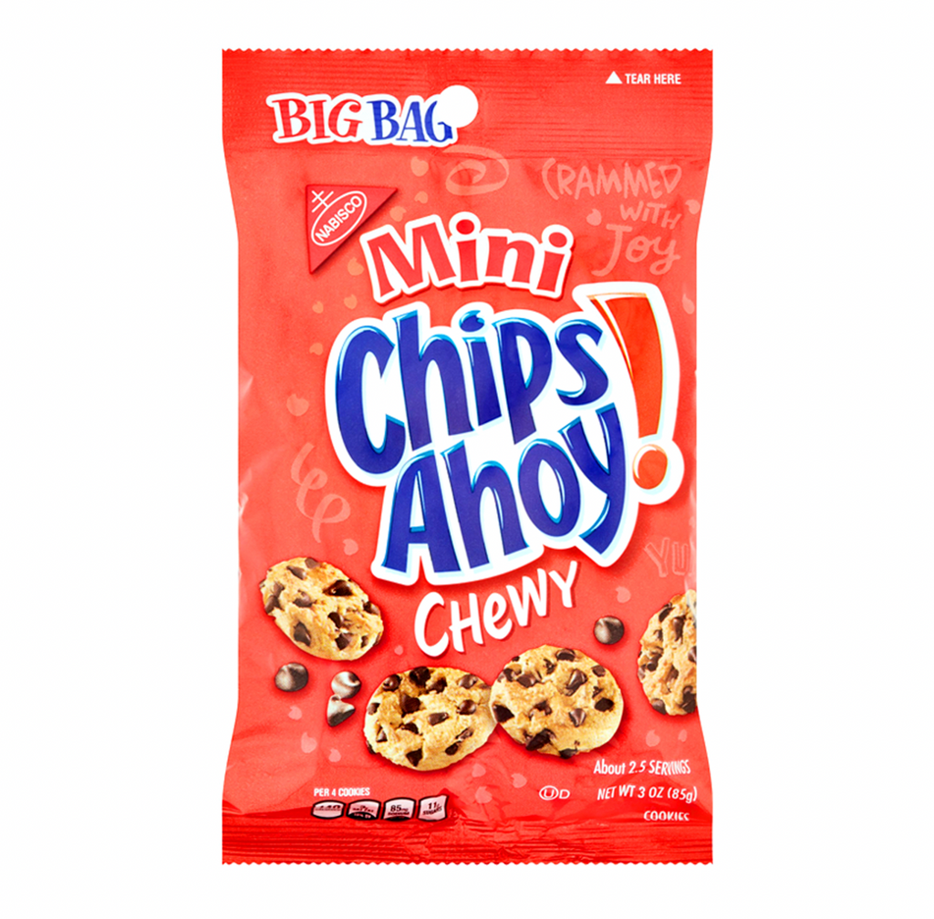 Chips Ahoy Chewy Choc Chip Cookies Peg Bag 85g - Sugar Box